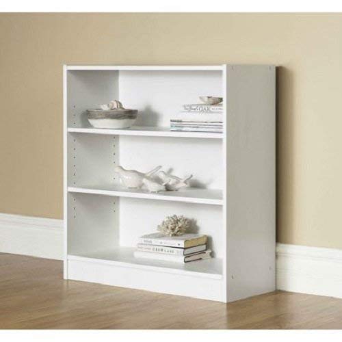 Orion Wide 3-Shelf Bookcase (white)