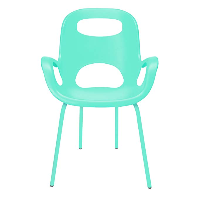 Umbra Oh Chair, Comfortable Seating Indoors and Outdoors, Weather-Resistant, Surf Blue