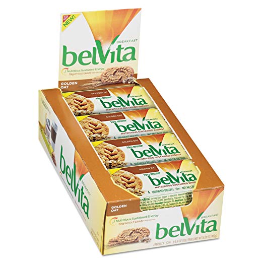 Nabisco 02946 belVita Breakfast Biscuits, 1.76 oz Pack, Golden Oat, 64/Carton