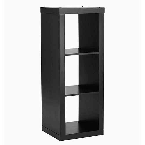 Better Homes and Gardens 3-Cube Organizer, Solid Black Finish