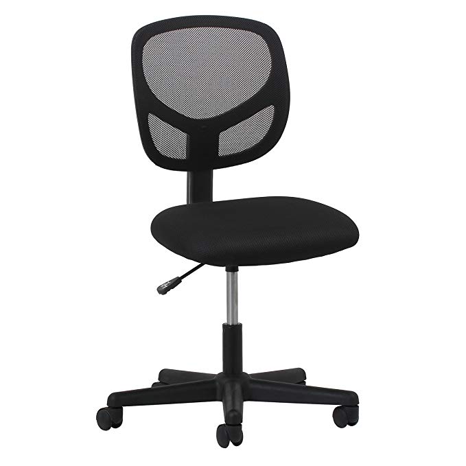 Essentials Swivel Armless Mid Back Mesh Task Chair - Ergonomic Computer/Office Chair (ESS-3000)