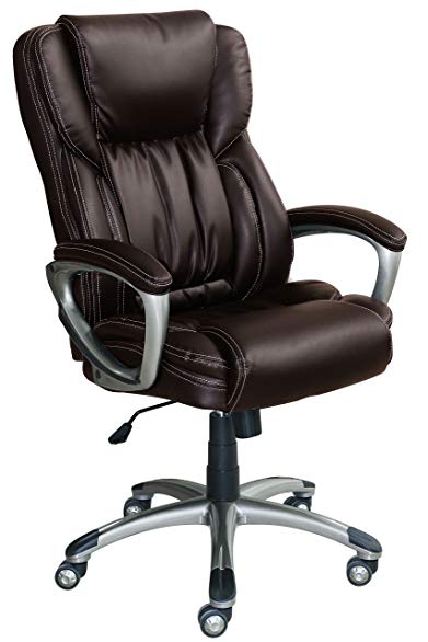 Serta Works Executive Office Chair, Midnight Black Bonded Leather