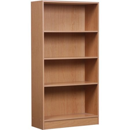 Orion 4-Shelf Bookcase, Multiple Finishes by BLOSSOMZ in Oak Finish