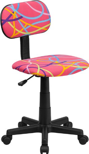 Flash Furniture Multi Colored Swirl Printed Pink Computer Chair [BT-OLY-GG]